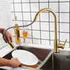 Köksplan Rostfritt stål Dra ut kökshandtag Kranar Hem Smart Induktion Mixer Tap Sensor Touch Control Sink Tap 210724