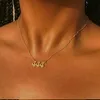 Pendant Necklaces Angel Number Necklace 111 222 333 444 555 666 777 888 999 Gold Plated Stainless Steel Numerology Jewelry N2UE