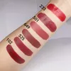 Matte Lipstick Color Box 3g PRAWDZIWE ALUMINIOWE Rury Naturalne Wodoodporne Shimmer Satynowe Pomadki Makijaż Najwyższej Jakości Długotrwałe Kremowe Creamsheen Pomadki Kosmetyki