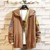 남성용 재킷 2021 겨울 포켓 코트 후드가 일본 지퍼 재킷 한국어로 느슨한 캐주얼 힙합 스트리트 의류 폭격기