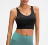 Trajes L89 Tanque Mujeres Yoga Bra Camisas Entrenamiento Chaleco Fitness Tops Ropa interior sexy Color sólido Lady Top con copas extraíbles Gimnasio Deportes Bras