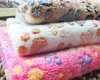 Couverture pour animaux de compagnie tapis de chenil empreintes de pattes mignonnes flanelle douce chiot chat sommeil couvre-lit plus chaud