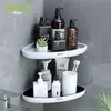 ECOCO Bathroom Storage Shelf Shower Snap Up Corner Shampoo Holder Basket Wall Shelves for Shelving Kitchen 220125