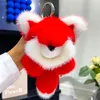 Luxury Real Mink Мех маленький кулон брелок Fox со стальными когтями игрушки сумка автомобиль ключ орнамент украшен брелок рождественские подарки