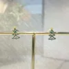 Stud SANKS Boucles d'oreilles d'arbre de Noël d'étoile drôle pour femmes filles cadeau de fête de Noël émail accessoires mignons bijoux de mode E Dale22