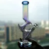 Bang en verre arc-en-ciel narguilé fumer pipe en verre Unique Water Bongs Beaker Dab Rig Downstem Perc avec bol de 14mm