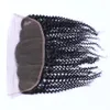 Brazilian Kinky Curly 13x4 Ear To Ear Pre Plucked Lace Frontal Closure With Baby Hair Remy Human Hair Free Part