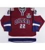 24S Tulsa Oilers 22 Gary Steffes Eishockeytrikot, blaue Stickerei, genäht, individuelles Trikot mit beliebiger Nummer und Namen