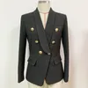 2021 outono outono de manga comprida xale pescoço cinza cor sólida fivelas de metal fivelas dupla breasted blazers elegant top qualidade outwear casacos 21o13098