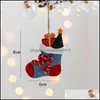 クリスマスの飾りお祝いパーティー用品家庭用庭のペンダントソックスギフトバッグハウススノーマンレジンペンダントクリスマスツリーLLA9126ドロップデリベート
