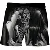 Men's Shorts Pants 3D Horror Skull Print Five-point Casual Sports Surfing Outdoor Travel Loose 2021 Summer Beach2289