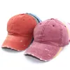 Vintage Yıkanmış Boyalı Beyzbol Şapkası Düşük Profil Ayarlanabilir Unisex Klasik Düz Spor Açık Yaz At Kuyruğu Şapka Snapback Cyz3173