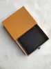 Multicolor Fashion Classic Men's Wallet Randig textur Variation av tvåfaldiga korta små plånbok med Box310a