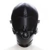 Masque de capuche de bondage en cuir souple avec cache-œil détachable, gags de bouche, couvre-chef BDSM, produits de jeux pour adultes, jouet sexuel 3 couleurs 8780078