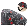 Drukowane Unisex Bawełna Regulowany Pet Work Dust Cap Cap Caps Elastyczne Kapelusze Piękno Salon Poszukiwanie Beanie