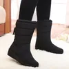 Buty Moda Winter Women Tassel Kobiet Down Snow Buty Kobieta Mid Calf Botas Mujer Ciepły Plus Rozmiar 44