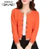 Coats Limited O-neck 2021 Spring Women Shirt Small Round Neck Knit Cardigan Jacket Comfortable Large Size Clothing Lj401 Women's Jackets