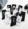 Fashion Graffiti Anime Men Women Socks Cotton Ins Harajuku White Black Sport Happy Soft Funny Trend Streetwear Girls Sockings