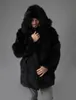 black fur hooded coats