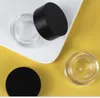 30 x 3G Traval Creme de vidro pequeno compõem frasco com tampas de alumínio branco PE PAD 1 / 10oz embalagem de recipiente cosmético