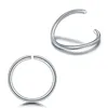 Anneau de nez entier, cerceau en acier chirurgical 316l, bijoux pour narine, fin 0.6mm 0.8mm 1mm, boucle d'oreille, clou de Cartilage pour sourcils