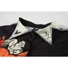 Mode Cardigan à manches longues Chemise Femmes Casual Lâche Harajuku Imprimer Été Vintage Hip Hop Revers Femelle Blouses Tops 210515