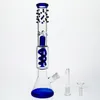 2022 Purple Blue Hookahs Glass Bongs Thick Glass Smoking Pipes Honeycomb Two Functions Recyler