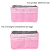 Sacs de rangement Organisateur de sac à main de voyage Sac fourre-tout à glissière en nylon avec 13 poches Grande capacité Femmes Maquillage pour cosmétiques Articles de toilette Portefeuille