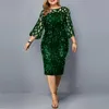 зеленый плюс размер платья