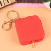 100pcs Coin Purses Women Silicone Solid Square Zipper Small Wallets Mix Color