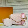 M56461 M56466 New-Wave Multi-Pochette 어깨 가방 패션 여성 조합 라운드 코인 지갑 세트 totes 레이디 체인 지갑 Luxurys 디자이너 핸드백 M56468 M53936