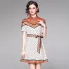 Krótki rękaw Drukowana sukienka Boutique Damskie Sukienki Lato Nowe Sukienki High-End Trendy Girl Dress Moda Casual Lady Suknie