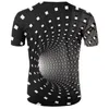 Men Women Short Sleeve T-Shirt 3D Swirl Print Optical Illusion Hypnosis Tee Tops XRQ88 210324