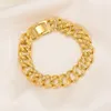 18K Yellow Fine Solid Gold Filled Bracelet Men's Women's Link Wide CURB Chain Glisten