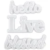 newDIY Stampo in resina epossidica Parola Hello Love Live Beato Crystal Epoxys Stampo Ornamento fatto a mano Te stesso per Home Office Decor EWE5364