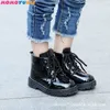 Kind Schneestiefel Schuhe für Mädchen Jungen Stiefel Mode weichen Boden Baby Mädchen Jungen Stiefel 21-36 Herbst Winter Kinder Stiefel Shoev 210713