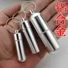Man Keychain Creative Key Ring Outdoor Key Chain Womans Tools Multifunctional Portable Stainless Steel Pill Box Waterproof Metal G1019