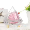 Party Gifts 9 * 9cm Rensa stora plast Diamant Candy Boxes Bröllop Favor Box Candys Hållare Bankett Giveaways Sn3873