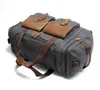 ヴィンテージキャンバス男性旅行袋は荷物袋の大きな男性ダッフルバッグ肩の週末のバッグの夜間の大きなトートハンドバッグ