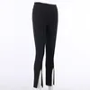 Split Zipper Long Pant Women Black Khaki Slim-fit Trousers Stretchy High Waist Streetwear Simple Autumn Spring Pencil Pants 210521