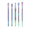 Colorful Stainless Steel Vape Dabber Tool Rainbow Smoking Concentrate Wax Oil Pick Tools for Dry Herb Dab Accessory Pedicure Care Tool
