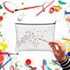 Sublimation Blanks Cosmetic Bag DIY Heat Transfer Zipper Personalized Canvas Toiletry Pouch Pencil Bags