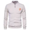 Aiopeson merk borduurwerk hoodies mannen casual effen kleur rits sweatshirts mannelijke herfst hoge kwaliteit sport heren hoodie 211106