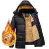 Hombres Chaquetas de invierno Parkas Abrigos de nieve Capucha de piel Hombre Abrigo cálido Tops Impermeable Cortavientos Outwear Ropa de marca JK18046 210518