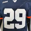 2021 Nouveau maillot de football des mineurs NCAA UTEP 29 AA.Aaron Jones College Jersey Orange Navy Taille Jeune Adulte