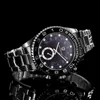 Gouden Horloge Mannen GMT Draaibare Bezel Saffierglas Roestvrij stalen Band Sport Quartz Horloge reloj relogio 44 MM H1012311h