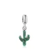 Passa Pandora Charm Armband Europeisk Silver Charms Snake Pärlor Grön Cactus Crystal Pendant DIY Snake Kedja för Kvinnor Bangle Halsband Smycken