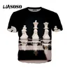 Nouveauté 3D T-shirt imprimé Funny Graphics Chessboard harajuku Tee-shirt hommes vêtements à manches courtes T-shirts 210324