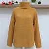 Vrouwen jumper Turtleneck trui vrouw voor vrouwen warme grove pullover dikke winter gebreide oversized 210428
