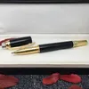 Yamalang Signature Pen Black-Metal Holder Noble Gift Luksusowy roller Pensje Pensje Złoty czarny klip róża-złota pisz dobre prezenty179c